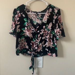 flower flowy crop top